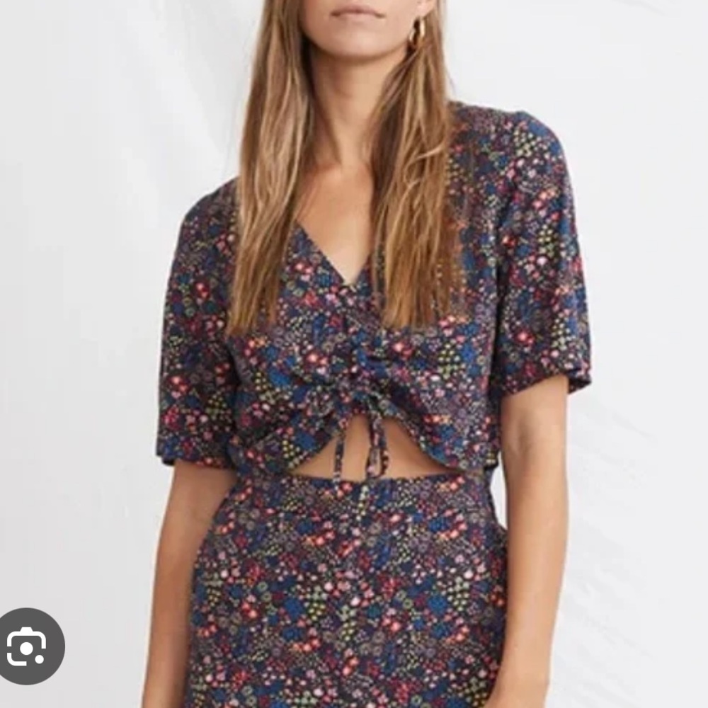Marine Layer Bek Cinched Crop Top